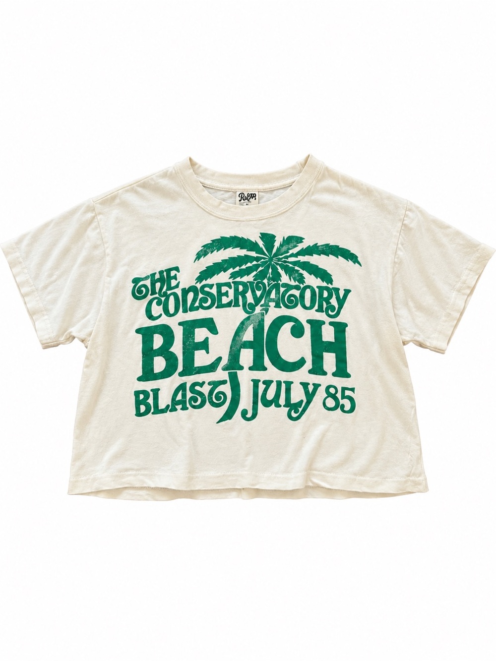 The Conservatory Beach Blast July 85 Vintage Style Crop T-Shirt